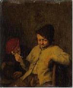 Adriaen van ostade The Smoker and the Drunkard. oil